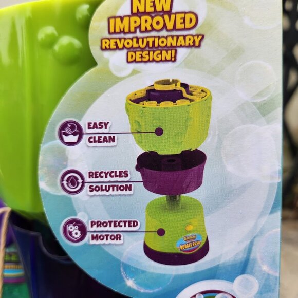 NEW Gazillion Bubble Machine with Solution Refill Birthday Party Supplies Green - Picture 6 of 14